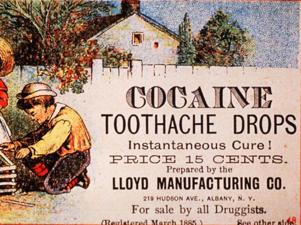 cocaine old picture poster
